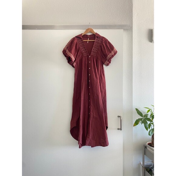 NWOT Free People Samantha Shirtdress in Double Dare Size XS - Picture 8 of 11